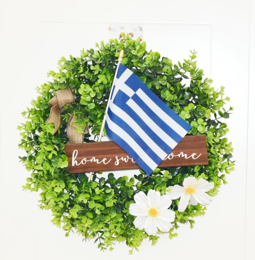 25Pack Small Greece Flag Handheld Mini Greek Flag on Stick 5x8 Inch - color: Greece