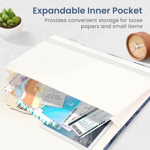 Taja Pretty Lined Journal for Women, Aesthetic Hardcover Leather Journal - color: D-Distant Peak, style: A-Lined