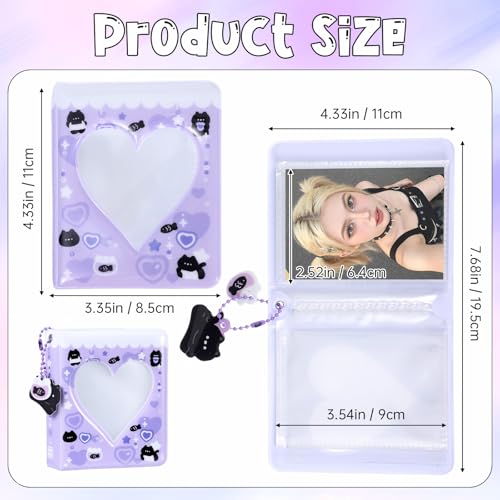 Photocard Binder Heart Hollow Album Card Binders 40 Card Slots
