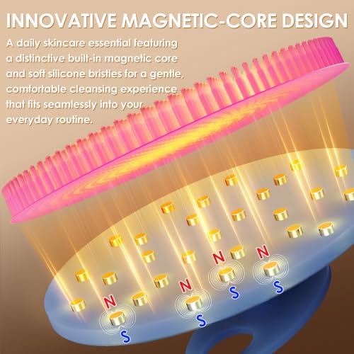 INNERNEED Magnetic Silicone Body Scrubber, Hygienic Shower Brush, Purple - color: Purple