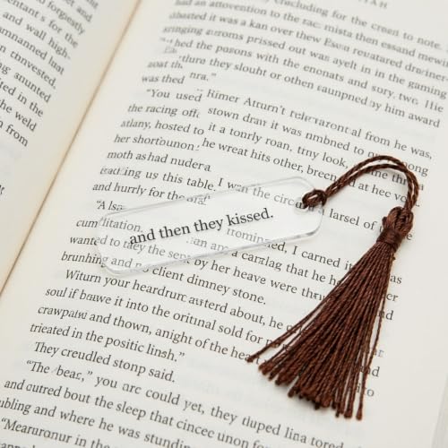 20 Pcs Mini Acrylic Bookmarks with Tassels - BookTok Page Overlay Set - color: Words