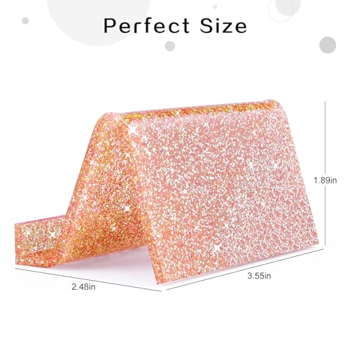 Rouidr 3 Pack Business Card Holder for Desk, Rose Gold - color: Rose Gold 3pcs