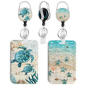 2 Pack Sea Turtle ID Badge Holder with Clip Badge Reels - color: 2 Pack-sea Turtle