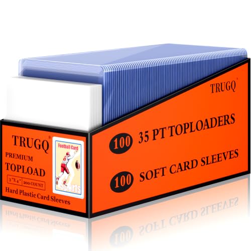 3"x4" Toploaders Card Sleeves,100 Hard Toploaders +100 Penny Sleeves - size: 100 Hard Sleeves+100 Soft Sleeves