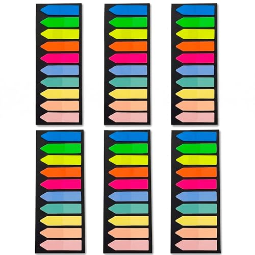 Ericter Arrow Sticky Tabs 1200 Pieces, Pastel Page Flags Tabs for Books Writable Translucent Sticky Notes Book Annotation Supplies Page Markers for Notebook, School Office Planner - color: Pastel Colors, size: 1200