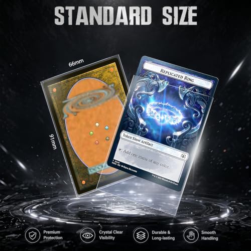 1000Pcs Soft Clear Card Sleeves, Polypropylene (PP) Standard Trading Cards Fit for Penny Card Sleeves,Football,Magic, Baseball,MTG,Yugioh Card Sleeve - color: Clear 1000p