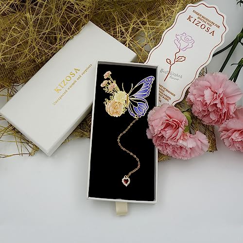 Butterfly Bookmarks for Women,Cute Funny Metal Bookmark,Unique Gifts Book Markers for Women Book Lovers,Teacher Appreciation Gifts,Valentine Mother's Day Christmas New Year Birthday Gift - color: 01-purple Butterfly