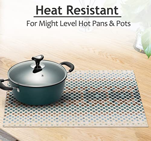 Ruvanti Placemats Set of 6, 100% Cotton Place Mats of 13"x19" – Faded - color: Faded