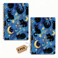 2 Pcs A5 Cute Cat Spiral Notebook, Blue Journaling Notebooks for Work - color: Multicolour 0213