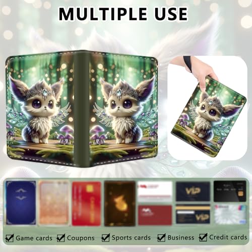 4 Pocket Trading Card Binder, Holds 400 Cards, 3-Ring Binder - color: Cute elf