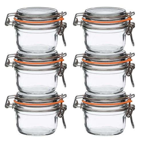 Le Parfait Super Terrine 125ml (4oz) Glass Canning Jar, Wire Bail Lid, 6 Pk - color: 125ml (Set/6)