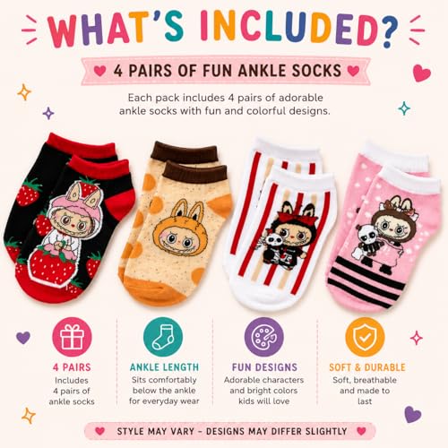Cute Cartoon Kawaii Socks for Women – Aesthetic Funny Soft Novelty Gift - color: Berry Bliss
