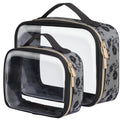 PACKISM Clear Makeup Bag Travel - TSA Approved Toiletry Bag, 2 Pack Black - color: Black