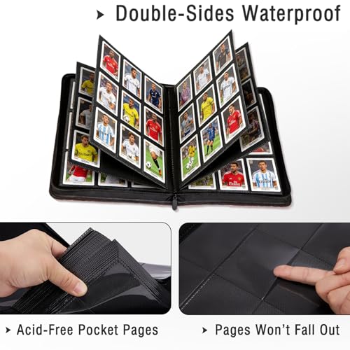 Soccer Card Binder 360 Pockets Waterproof Trading Cards Storage - color: Soccer, size: 360