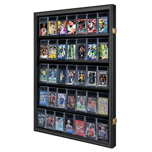 VERANI 35 Graded Sports Baseball Card Display Case Wall Mount Black - size: Large-Vertical-Black