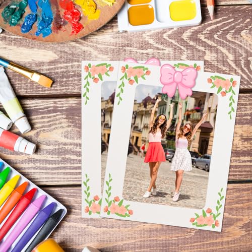 30Pcs 4x5Inch White Paper Photo Frames with String & Clips - color: White, size: 4x5inch
