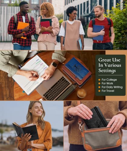 Small Journal Notebook 3.7"x6.8", 300 Page Lined Paper Pocket Size Notebook - color: Black, size: A6 (3.7in x 6.8in)