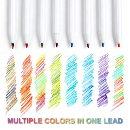 Rainbow Colored Pencils 8 Pcs 3.0mm, Mechanical Rainbow Pencils, Girl Gifts - style: Rainbow Color