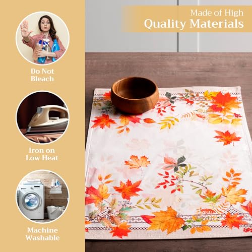 Maison d' Hermine Placemats Set of 4 Reusable 100% Cotton (13"x19") - color: 046 - Amarante, size: 13" X 19" (Pack of 4)