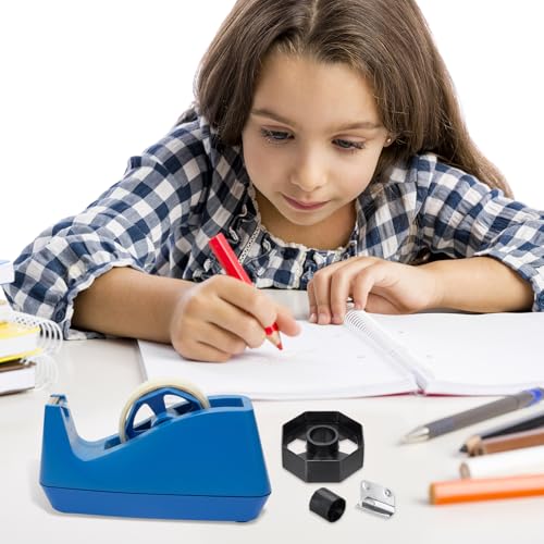 PATIKIL 3 Set Tape Dispenser Core and Blade, Replacement Core, Wheel and Replacement Blade for 20072 Tape Dispenser for Home Office Warehouse Wrapping Packaging Mailing Shipping