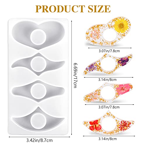 Silicone Resin Mold for Thumb Book Page Holder,Reusable Bookmark Mold Handmade Thumb Bookmark Casting Mold Silicone Mould for DIY Reading Accessory for Book Lovers Readers Students