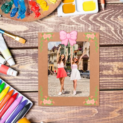 30Pcs 3x4Inch 3colors Paper Photo Frames with String & Clips - color: 3 colors, size: 3x4inch