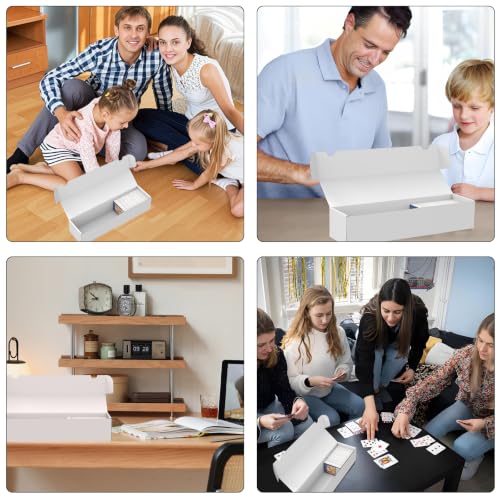 Trading Card Storage Box, 6-Pack 1100 Count White Corrugated Cardboard Box - size: 6 Piece 14in for Standard