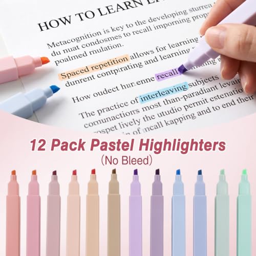 MoKo Pencil Case with Supplies, 59Pcs Aesthetic School Set, Pink - color: Pink-59P