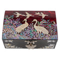 February Mountain Mother of Pearl Small Jewelry Ring Box - Gifts for best friends women, Thank you gifts, mom birthday gifts, Friendship Women Gifts Trinkets Keepsake Treasure box (Red_Crane) - color: Red_Crane
