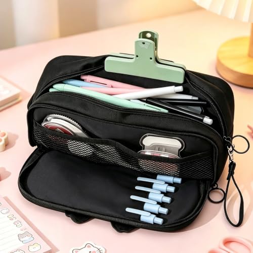 Cute Cat Pencil Case, Large Capacity Pencil Pouch Pencil Box Organizer Pen Bag Kawaii Makeup Bag for School Office