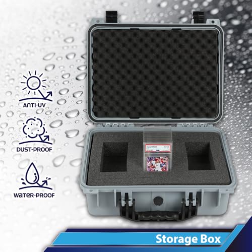 CROSSDESIGN Storage Box for Collectible Cards, Tools, Screws, Craft Supplies DIY Adjustable Organizer Box with Removable Dividers & Protective Foam, Lightweight Stackable Storage Container Gray - size: 1 Pack | DIY Divider | Big Size | Gray