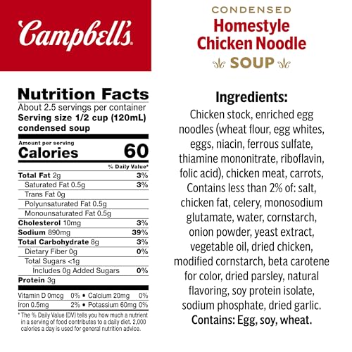 Campbell's Condensed Homestyle Chicken Noodle Soup, (Packaging May Vary) 10.5 Oz, Pack of 12 - size: 10.5 Ounce (Pack of 12)