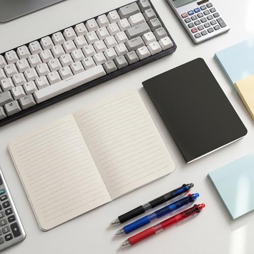 HOMEMARS Lined Notebook,18 Pack,A6,100GSM,Small notebook,3.9" x 5.5", Black, Journaling Notebooks for Travel Journal, Work & School,Thick Paper,Lined Journal Diary Memo NotePad,100 g/m² - size: Lined