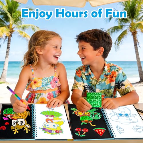 FUNNYB&G Foil Art Craft Kit for Kids, Sparkly Birthday Gift Toy for Kids - style: Summer
