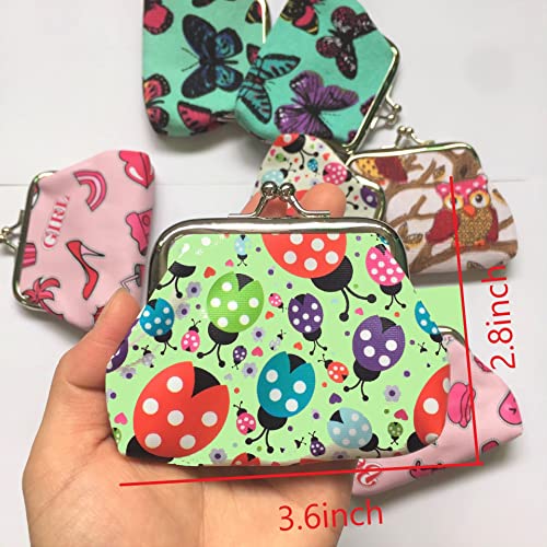 Lovely Beetles Pattern Coin Purse- Mini Beetle Design Clasp Pouch Wallet Key Bags Money Bag, Perfect Gifts for Girls Purses Women Wallets Buckle Party Favors - color: black