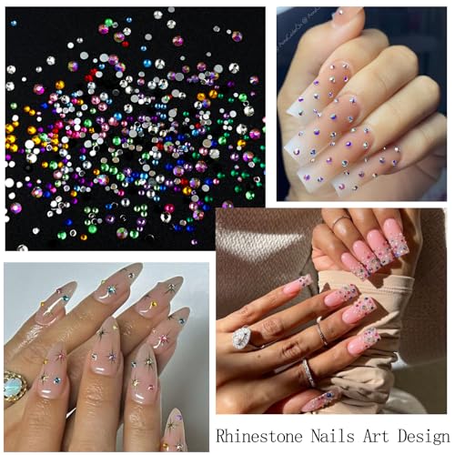Colorful Nail Art Rhinestones Nail Charms for Women Nail Design - color: Colorful-14