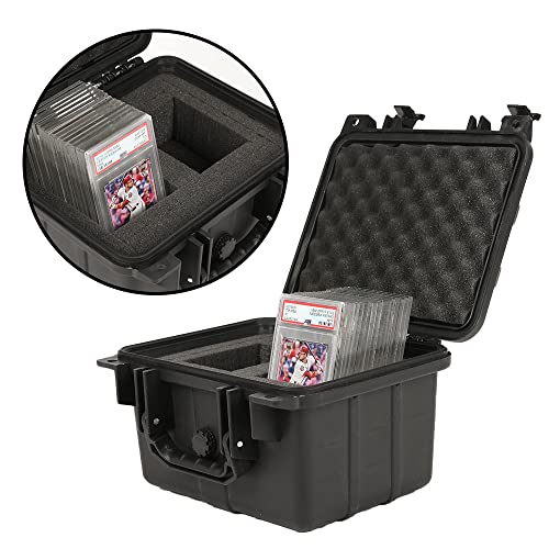 Storage Box for Collectible Cards, Tools, Screws, Craft Supplies DIY Adjustable Organizer Box with Removable Dividers & Protective Foam, Lightweight Stackable Storage Container Black Buckle - size: 1 Pack | DIY Divider | Small Size | Black