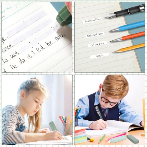 Resurhang 6 Green Pens Set 0.5 mm Fine Point Correction Tape Notes, Green