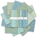 12"X12" Scrapbook Paper, 24 Sheets Double-Sided Blue Boho Patterned Paper - color: Boho3