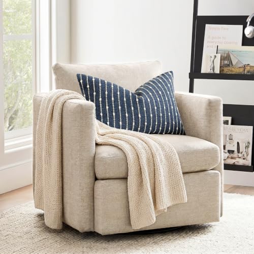 Foindtower Boho Striped Boucle Lumbar Throw Pillow Covers 12x20 Dark Blue - color: Blue Ashes, size: 20" x 12" (Pack of 2)