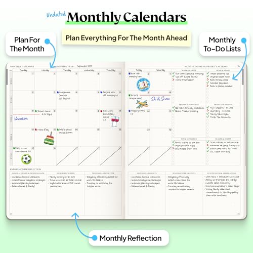 Roterunner Purpose Planner Notebook B5 7.5”x9.8” Undated 2026 Daily Weekly and Monthly Productivity Goal Setting Tool for Work Home ADHD for Adults Self Care Journal - color: Tan, style: B5 Hardcover