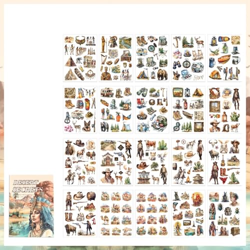 TIAMECH Desert Secrets Mysterious Egypt Sticker Book - color: Desert Secrets