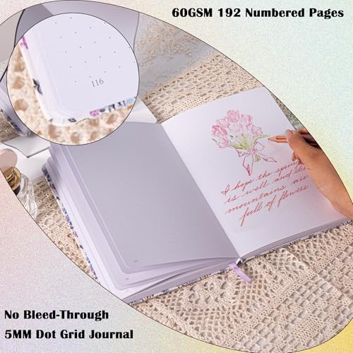 TIEFOSSI Dotted Journal for Women, A5 Dotted Grid Notebook for Writing - color: Purple, size: Dotted