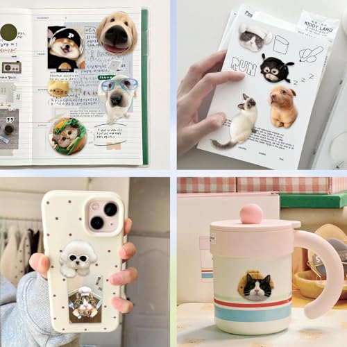 800 Pcs Cats & Dogs Meme Stickers 30 Sheets Cute Funny Sticker Book - color: Cute Fun Cat Dog