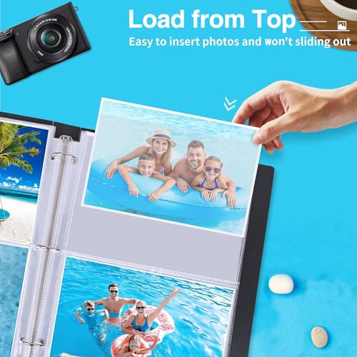 Fabmaker 30 Pack 5x7 Photo Sleeves for 3 Ring Binder, Hold 120 Photos - size: 5x7 inch 2 pocket