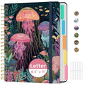 Taja Cute Large Spiral Lined Notebook for Work with 5 Removable Dividers - color: T-Jellyfish