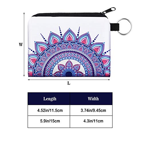 Boao 10 Pcs Small Change Coin Purse - size: 4.52 x 3.74 Inch, style: Exotic Flower Print
