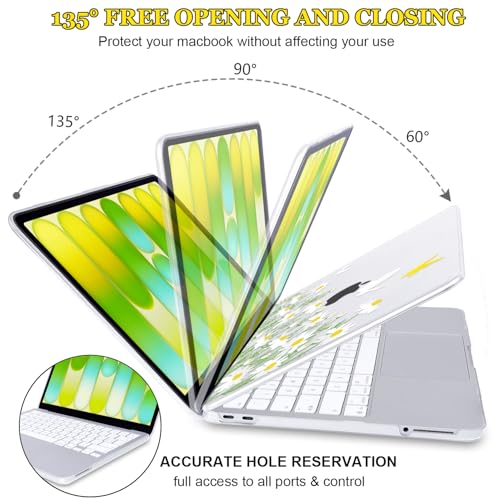 Daisy Floral Protective Case for 2026 MacBook Neo 13" A18 Pro A3404 - color: Cute Daisy Floral