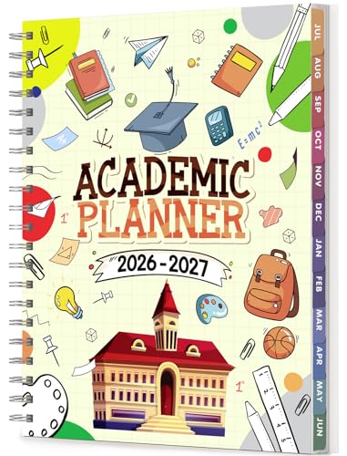Oucaru Academic Planner 2026-2027 Weekly & Monthly Student Planner 8.5"x11" - color: Beige（8.5"x11"）