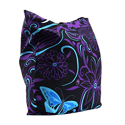 Beach Tote Bags Travel Shopping Bag With Zippered for Women - color: Purpleline